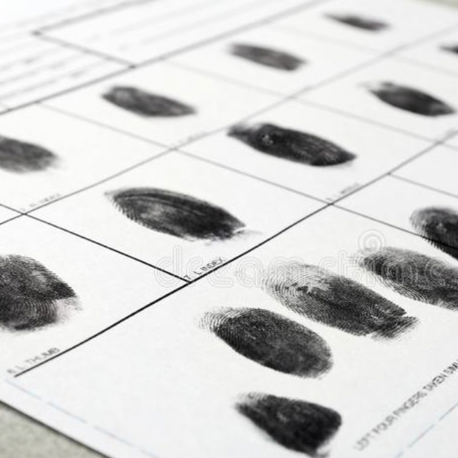 A close up of fingerprints on paper